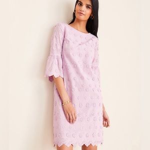 Ann Taylor Floral Embroidered Shift Dress Sz S 6